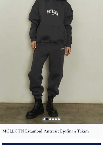 MCLLCTN Antrasit Kadın Eşofman Altı - Görsel 2