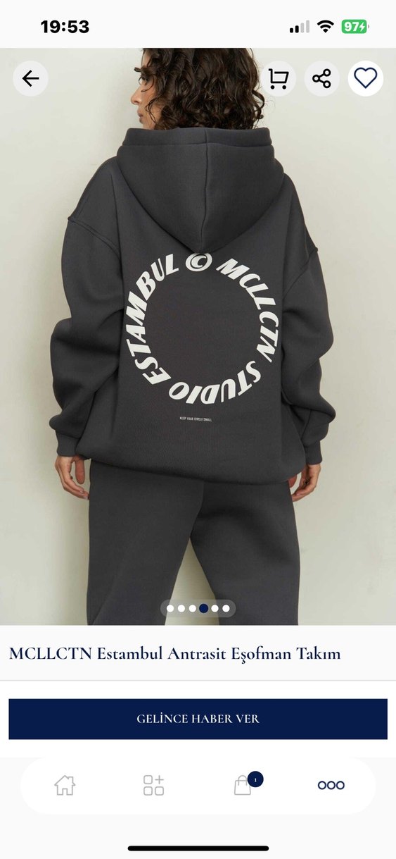 MCLLCTN Antrasit Kadın Eşofman Altı - Görsel 4