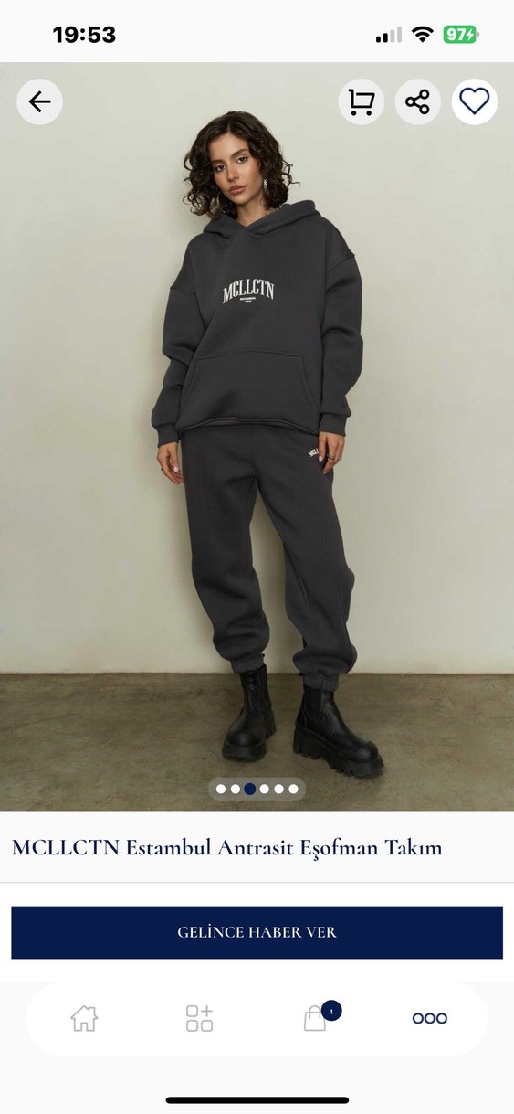 MCLLCTN Antrasit Kadın Eşofman Altı - Görsel 3