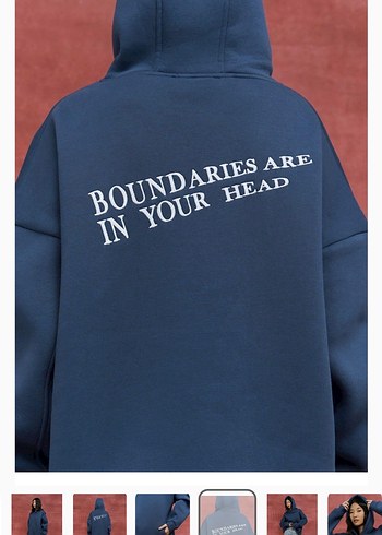 Lacivert Baskılı Salaş Sweatshirt - Görsel 2