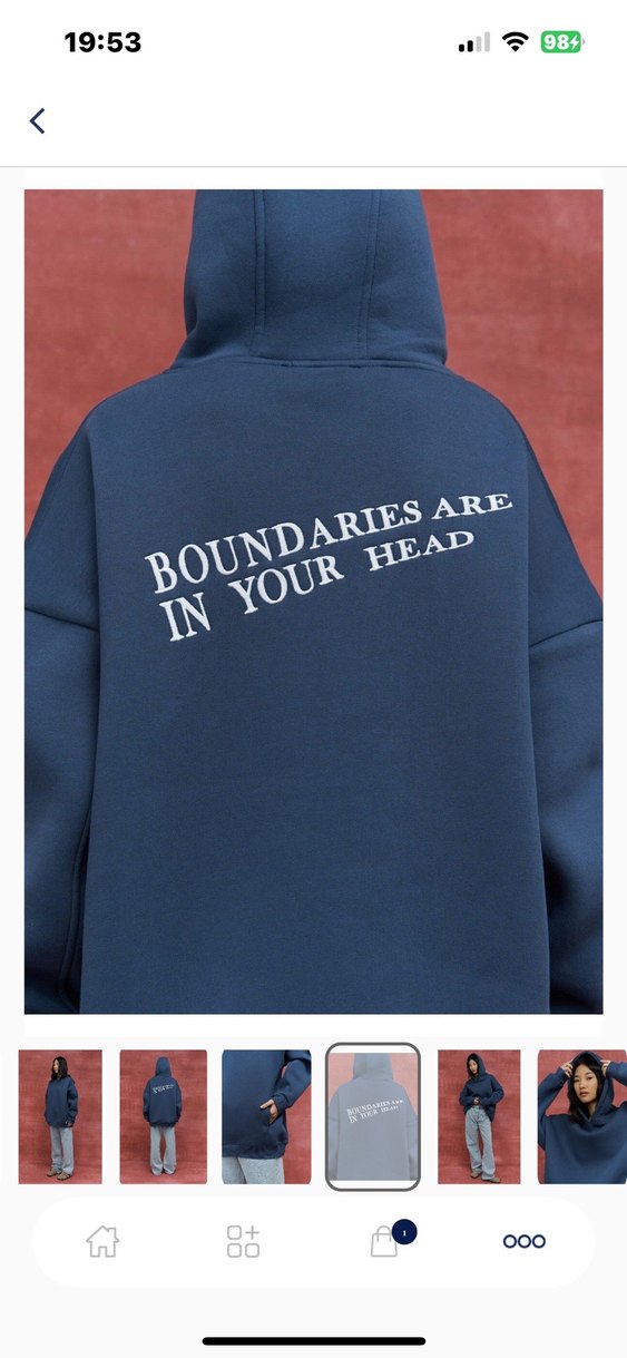 Lacivert Baskılı Salaş Sweatshirt - Görsel 2