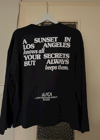 Siyah Baskılı Uzun Kollu Kadın Sweatshirt - Görsel 2