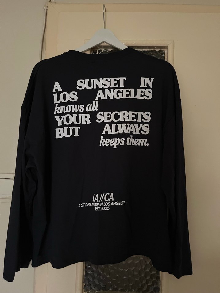 Siyah Baskılı Uzun Kollu Kadın Sweatshirt - Görsel 2