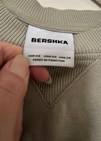 Yeşilin tonu açık haki gibi Oversize Kadın Sweatshirt - Görsel 5