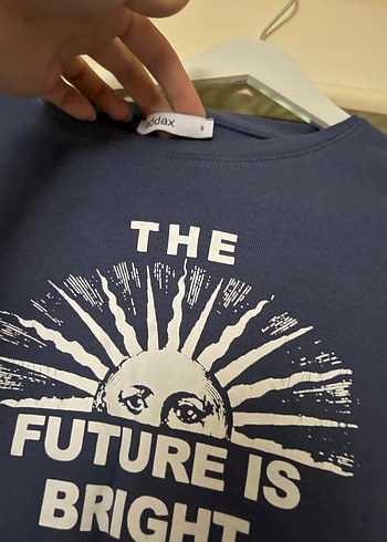 Koyu Mavi Uzun Kollu Hamile Tişört - Görsel 2