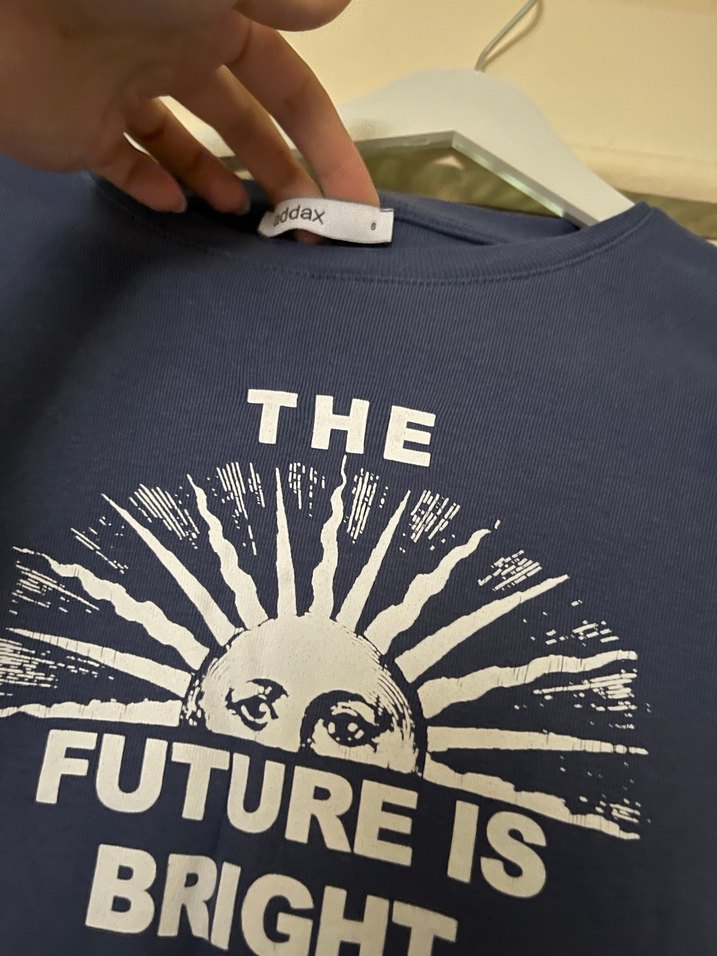 Koyu Mavi Uzun Kollu Hamile Tişört - Görsel 2