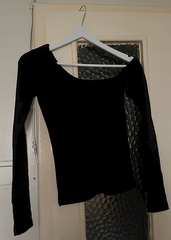 Siyah Uzun Kollu Triko Goth Bluz - Görsel 4