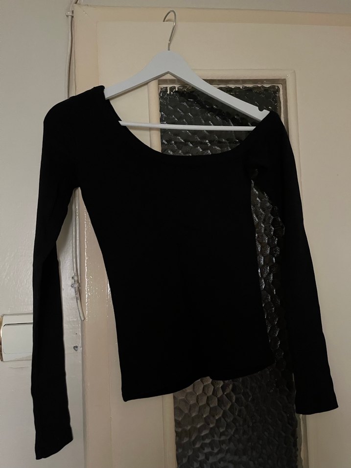 Siyah Uzun Kollu Triko Goth Bluz - Görsel 4