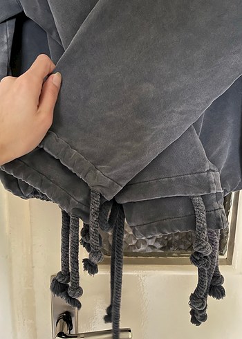 Gri Tie-Dye Salaş Kadın Sweatshirt - Görsel 6