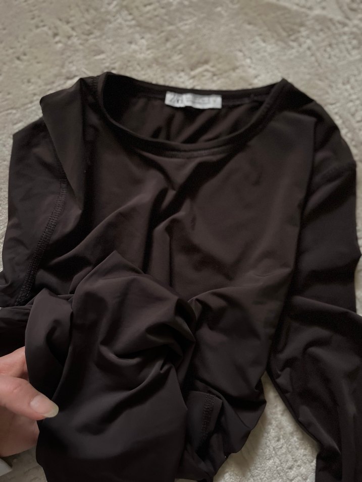 Uzun Kollu Basic Tişört - Görsel 2