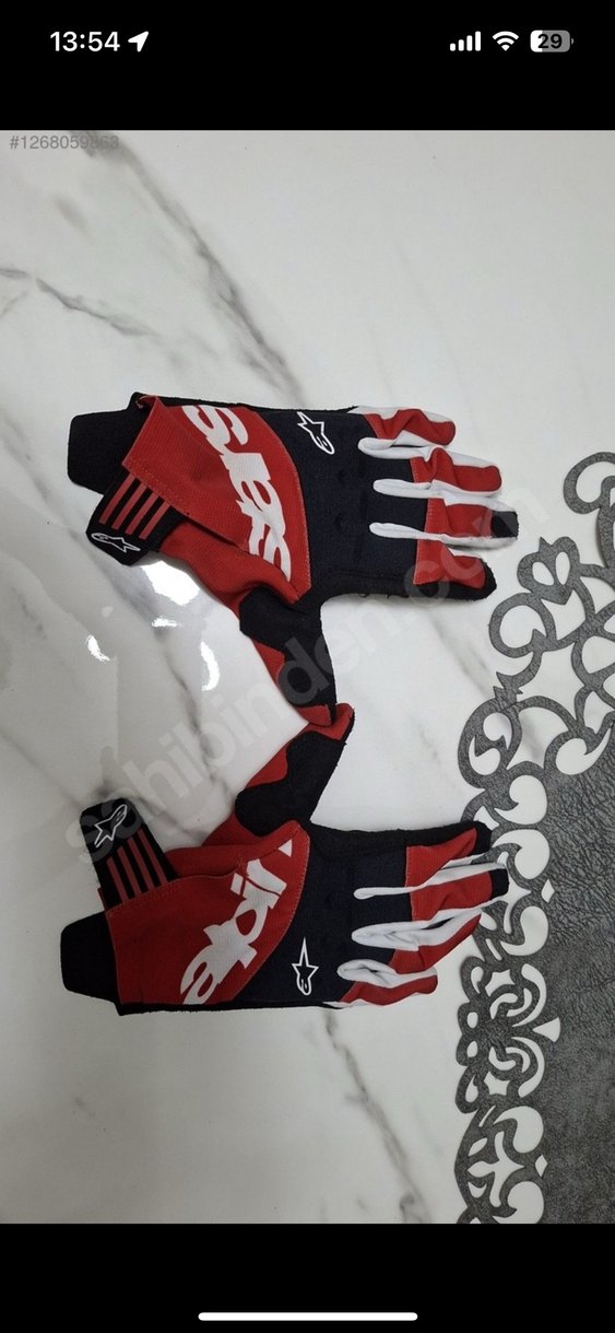 Kırmızı siyah s beden erkek motosiklet eldiveni - Görsel 2