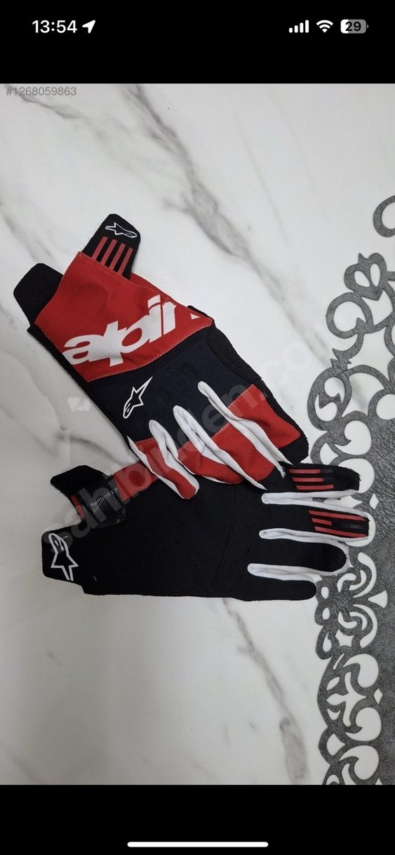 Kırmızı siyah s beden erkek motosiklet eldiveni - Görsel 4