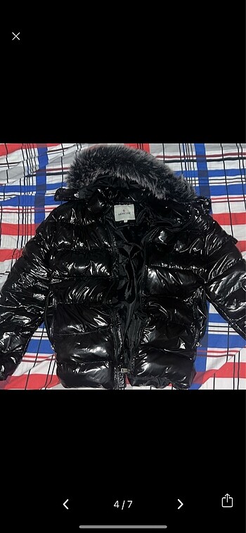 l/xl Beden siyah Renk Moncler Parlak Mont