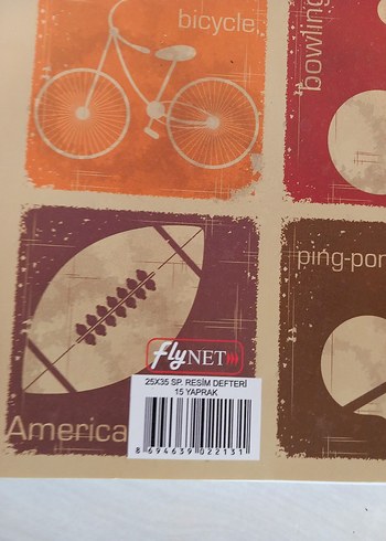 Çok Renkli Spor Temalı Spiralli Defter - Görsel 2