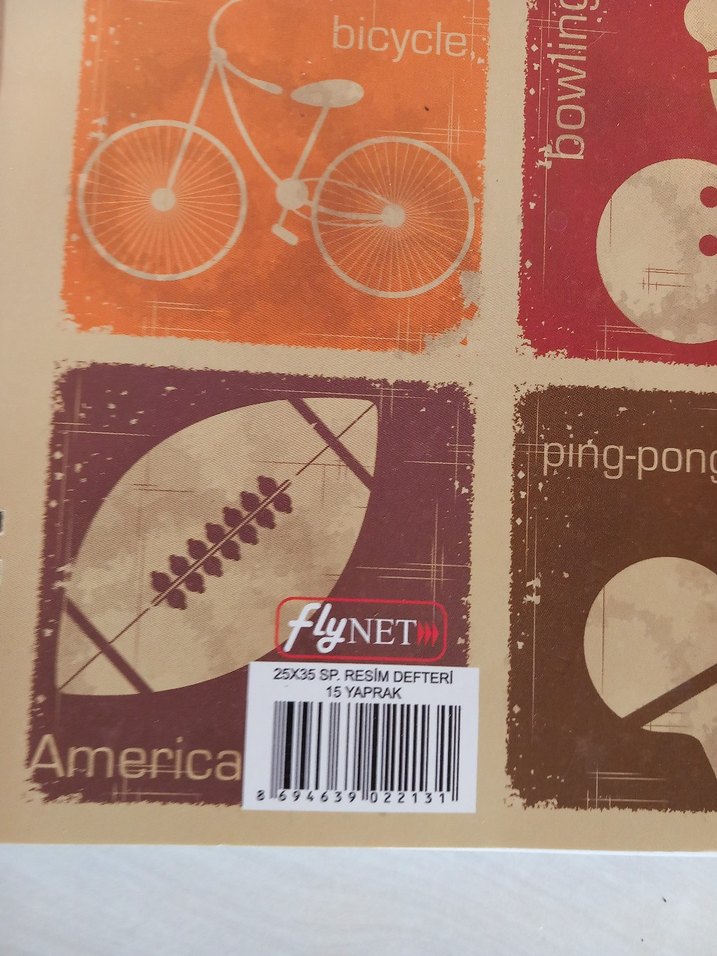 Çok Renkli Spor Temalı Spiralli Defter - Görsel 2