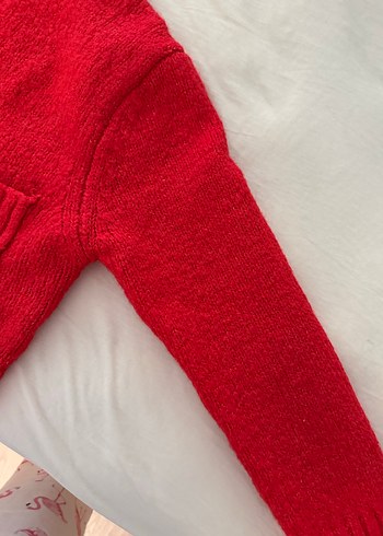 Kırmızı Zara Kadın Yün Kazak - Görsel 4