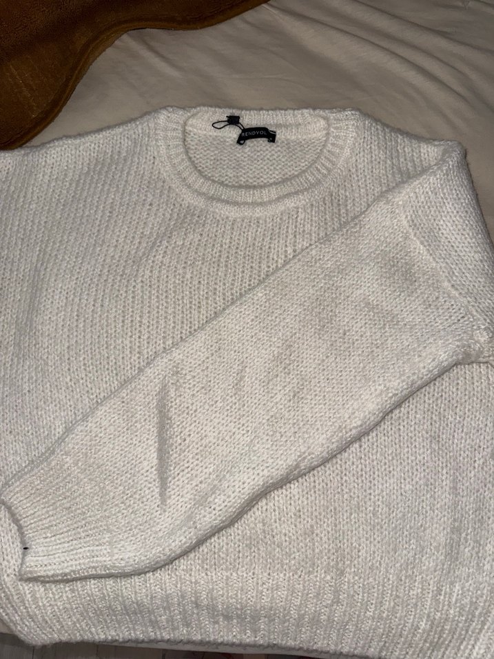 Krem EkruÖrgü Kadın Kazak - Görsel 2