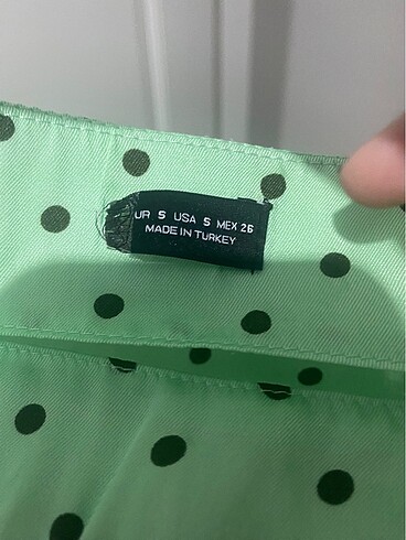 Saten puantiyeli etek - Görsel 2