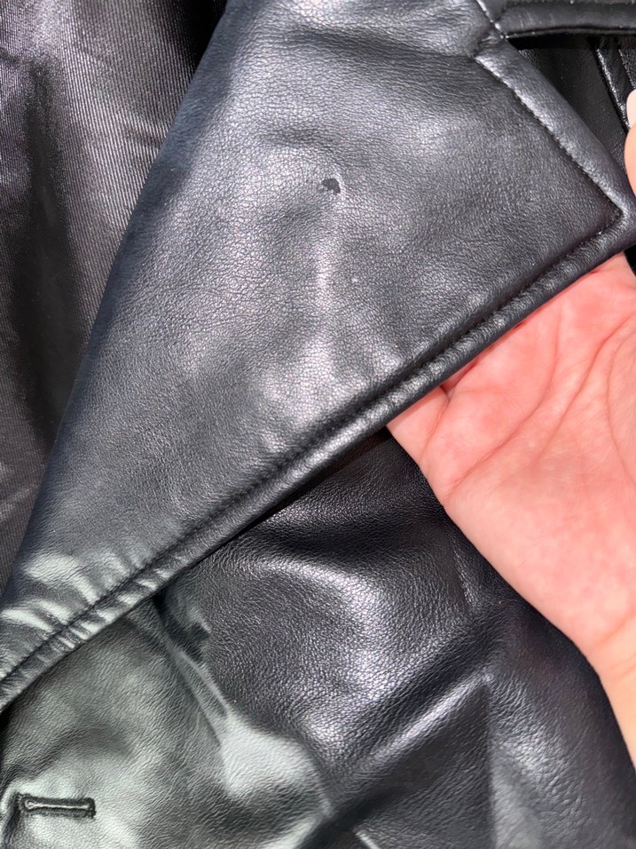 Zara Siyah Deri Ceket - Görsel 2