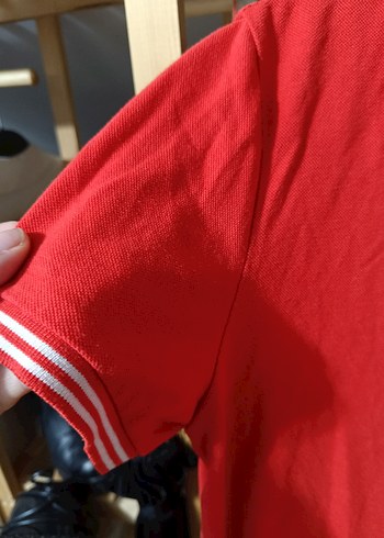 Kırmızı Polo Yaka Midi Kadın Elbise - Görsel 2