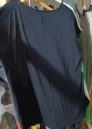 Gri Baskılı Uzun Kollu Salaş Tişört - Görsel 6