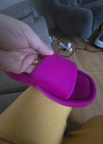 Pembe Platform Topuklu Kadın Terlik - Görsel 6