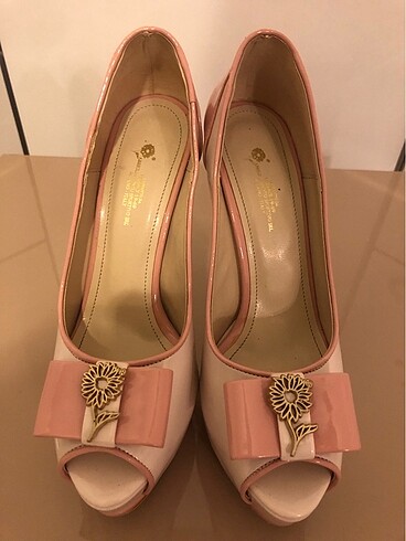 VERSACE 16:69 PLATFORM TOPUK KREM TOZ PEMBE 39 NO - Görsel 2