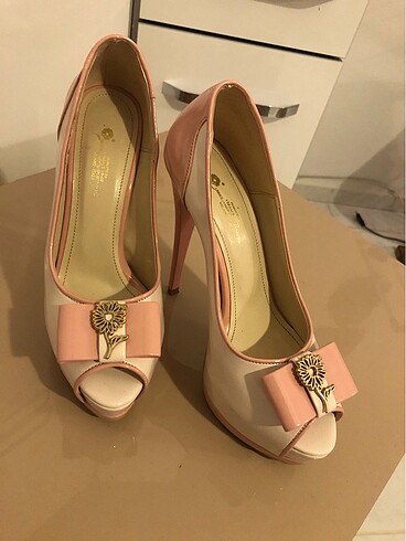 VERSACE 16:69 PLATFORM TOPUK KREM TOZ PEMBE 39 NO - Görsel 6