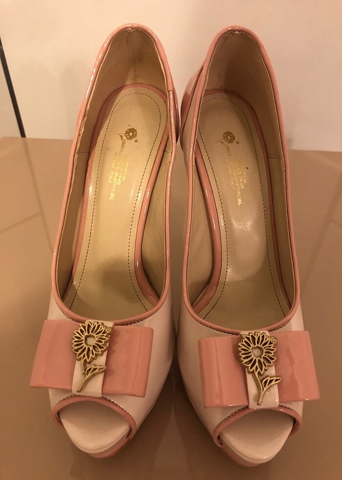 VERSACE 16:69 PLATFORM TOPUK KREM TOZ PEMBE 39 NO - Görsel 2