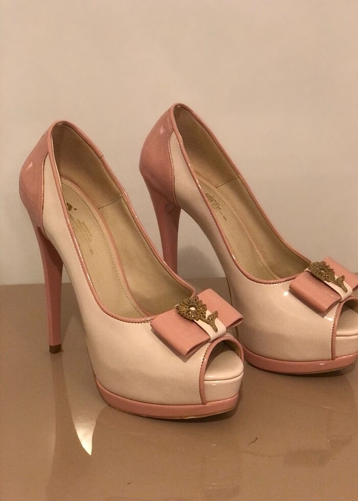 VERSACE 16:69 PLATFORM TOPUK KREM TOZ PEMBE 39 NO - Görsel 5