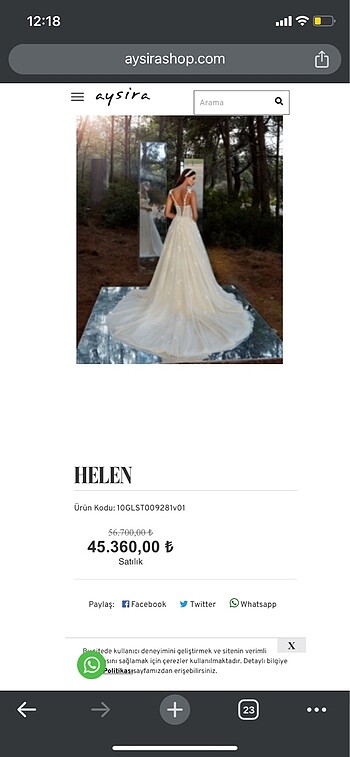 m Beden beyaz Renk SADECE 1 KEZ DÜĞÜNÜMDE GİYDİM HELEN GELİNLİK 2025 MODEL