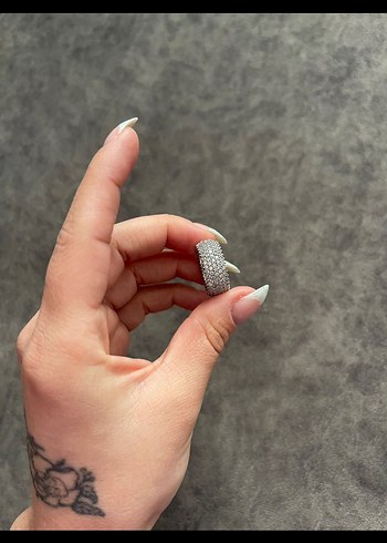 Beden gri Renk 925 ayar gümüş Kadın Yüzük