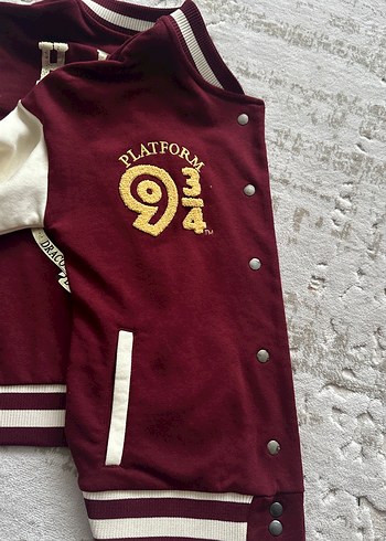 Bordo Baskılı Kadın Spor Ceket - Görsel 5