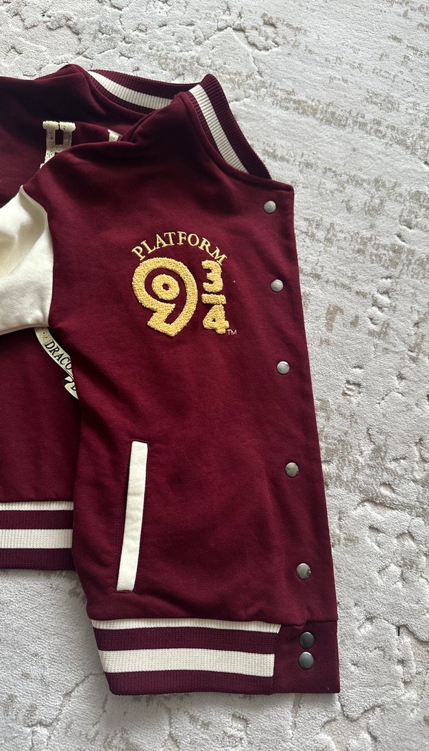 Bordo Baskılı Kadın Spor Ceket - Görsel 5