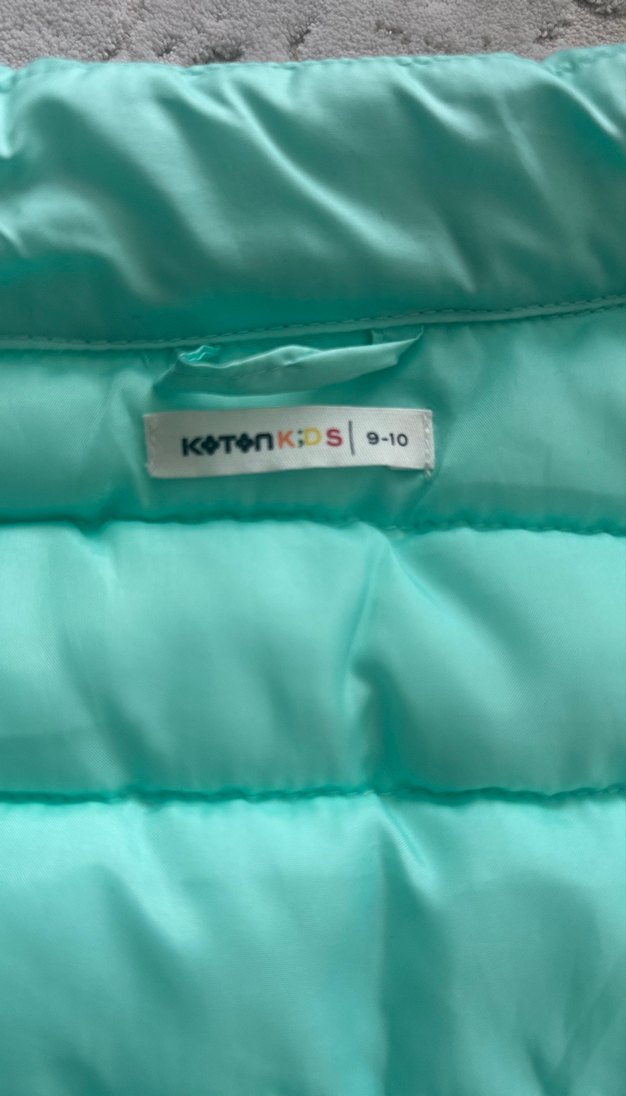 Koton Kids kız Çocuk Turkuaz Fermuarlı Yelek - Görsel 2