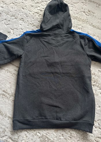 Gri Kapüşonlu Erkek Çocuk Sweatshirt - Görsel 4