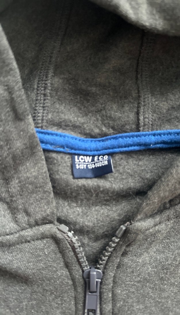 Gri Kapüşonlu Erkek Çocuk Sweatshirt - Görsel 3