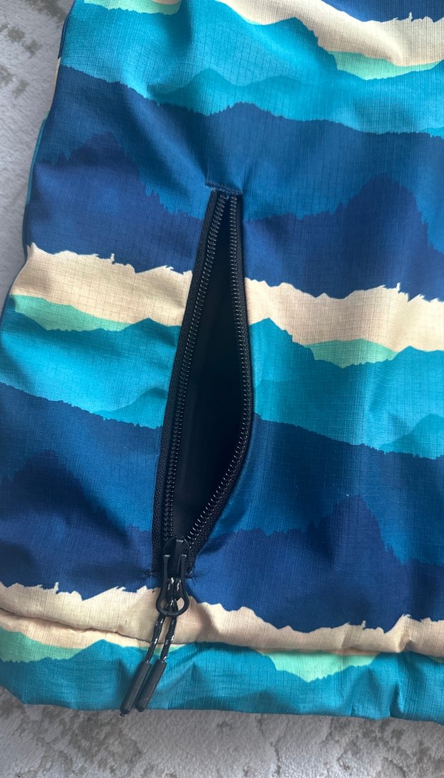 Decathlon Erkek Çocuk Mavi Bağlama Desenli Fermuarlı Ceket - Görsel 3