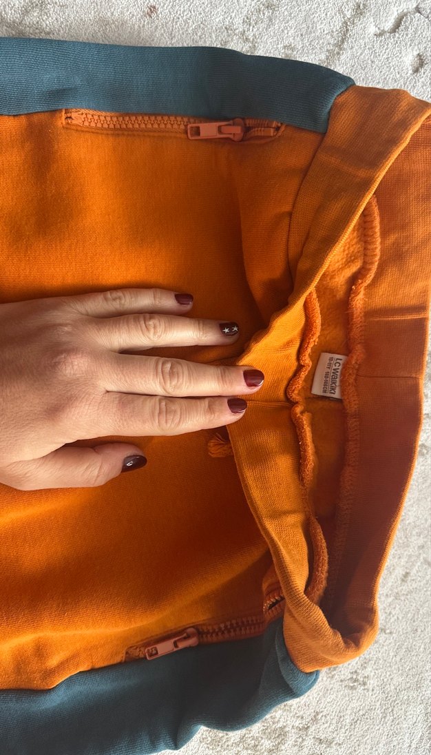 Turuncu Erkek Çocuk Fermuarlı Rahat Eşofman - Görsel 2