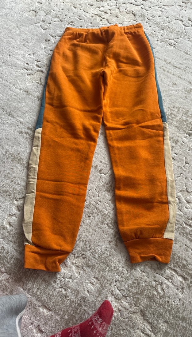 Turuncu Erkek Çocuk Fermuarlı Rahat Eşofman - Görsel 3