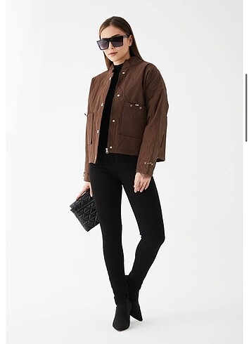 universal Beden Kapitone Oversize Ceket