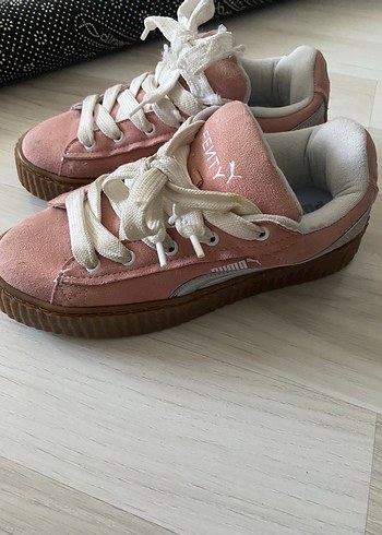 Puma Pembe Suet Bagcikli Platform Spor Ayakkabi