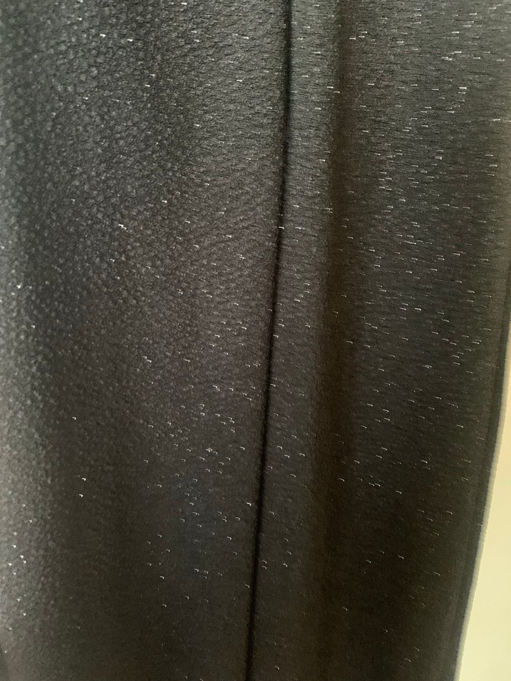 Koton Siyah Drapeli Uzun V Yakalı Kadın Elbise - Görsel 4