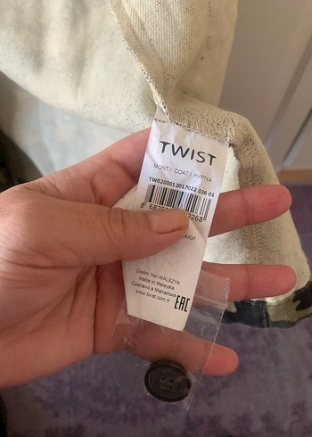 Twist Düğmeli Kamuflaj Desenli Kadın Ceket - Görsel 7