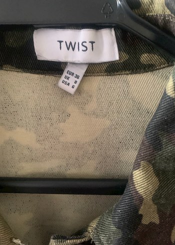 Twist Düğmeli Kamuflaj Desenli Kadın Ceket - Görsel 2