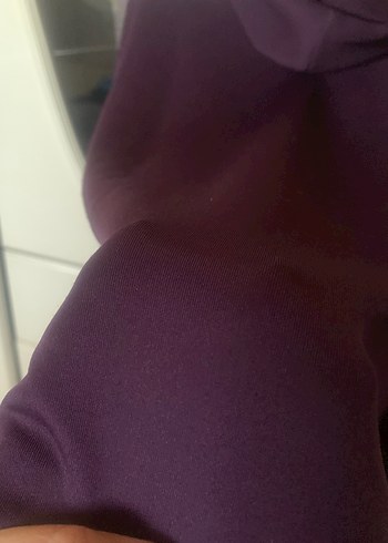 Mor Yüksek Yakalı Kadın Sweatshirt - Görsel 5