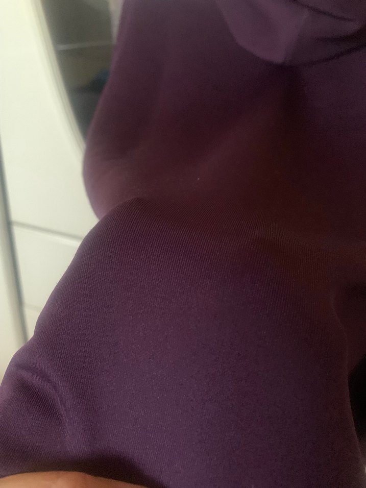 Mor Yüksek Yakalı Kadın Sweatshirt - Görsel 5