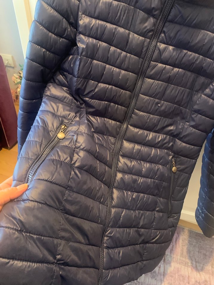 Afrodit Fermuarlı Lacivert Kadın Mont - Görsel 3