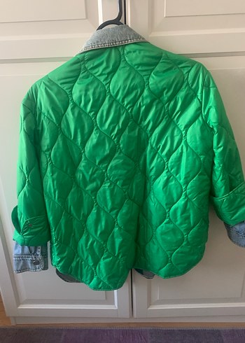 Robin Düğmeli Yeşil Kadın Ceket - Görsel 6