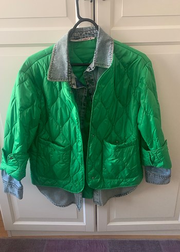 Robin Düğmeli Yeşil Kadın Ceket - Görsel 5